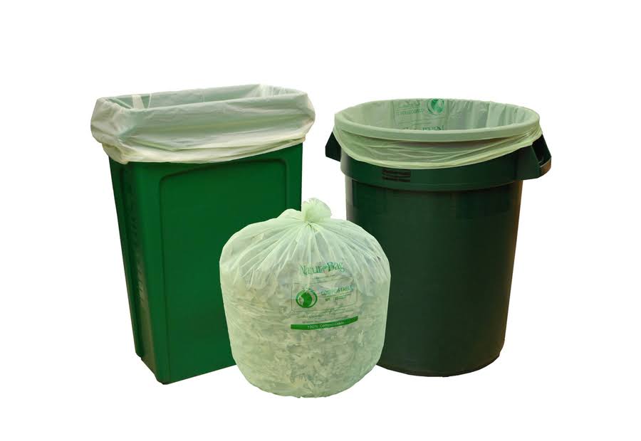 Compostable Trash Bag, 33 Gallon, 33 x 40, 1 mil, Green, 200/Case Z6291