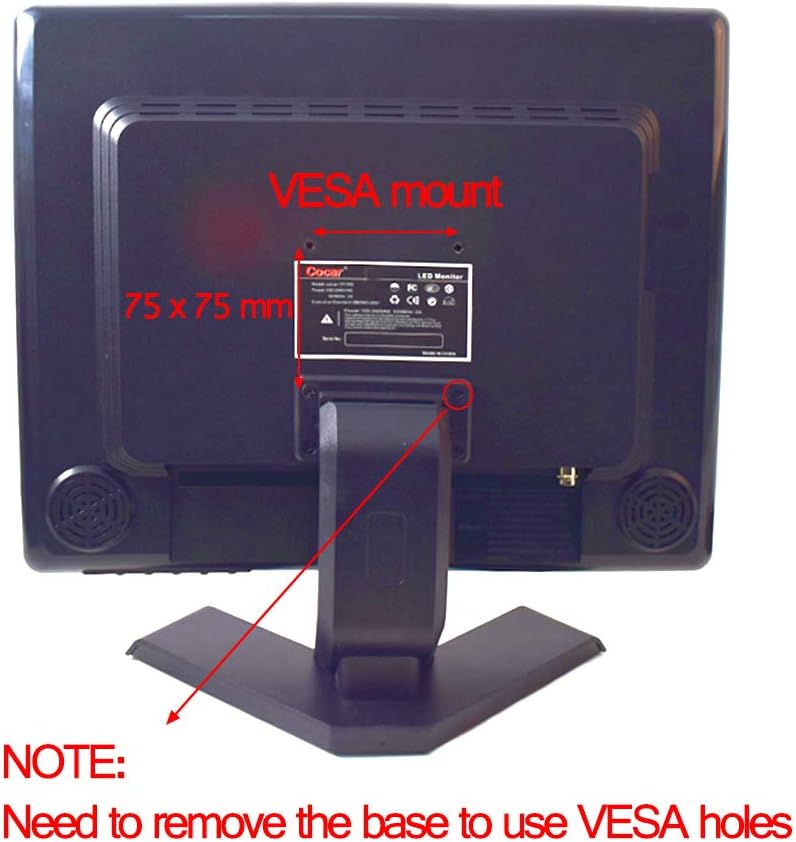 15 Professional CCTV Monitor VGA HDMI AV BNC 4:3 LCD Security Screen 1024x768 F1072