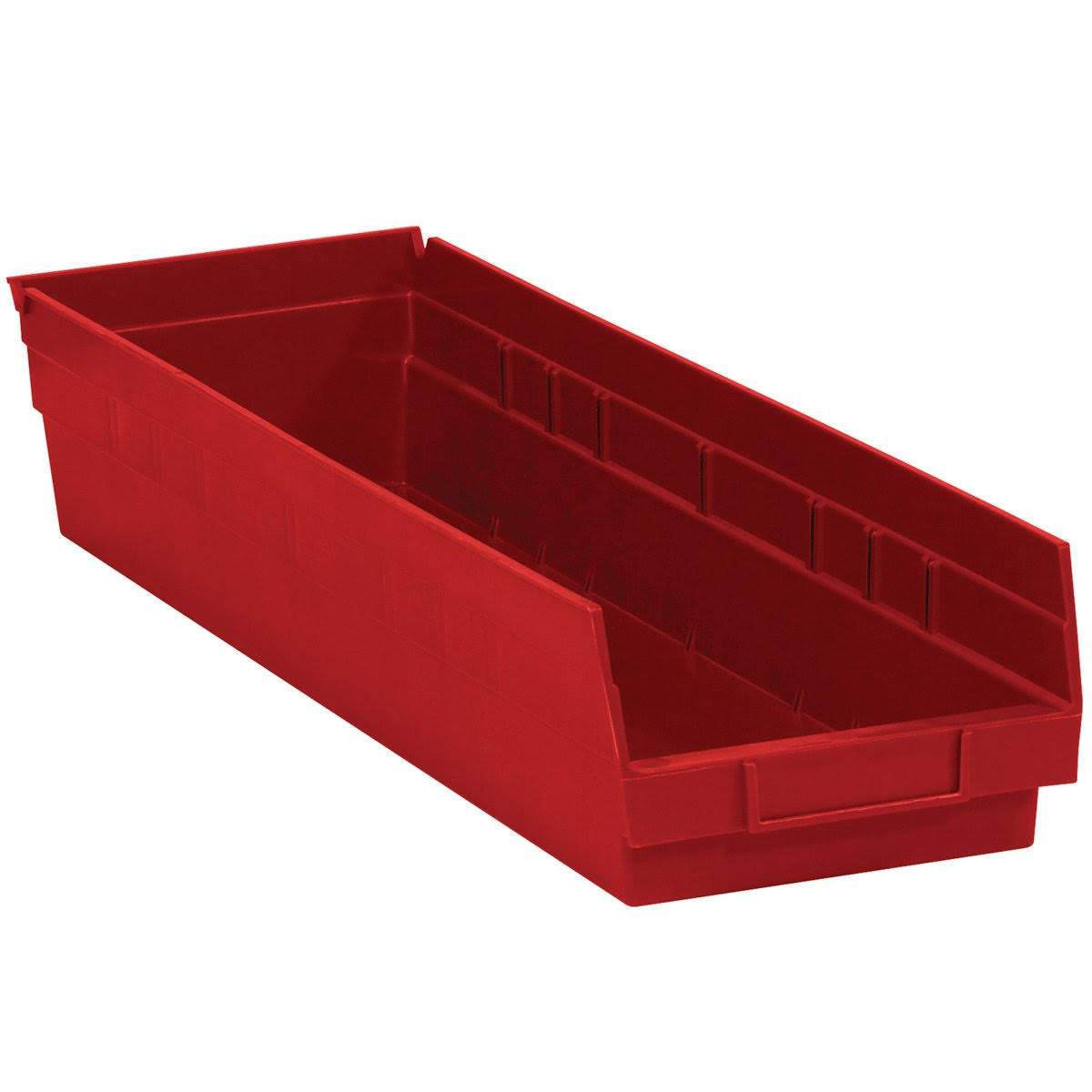 Plastic Shelf Bin Boxes Red 8/Case O977