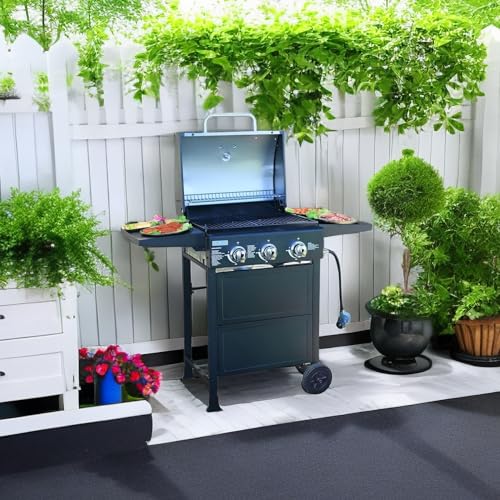 3 Burner Propane Gas Grill with Thermometer Y432