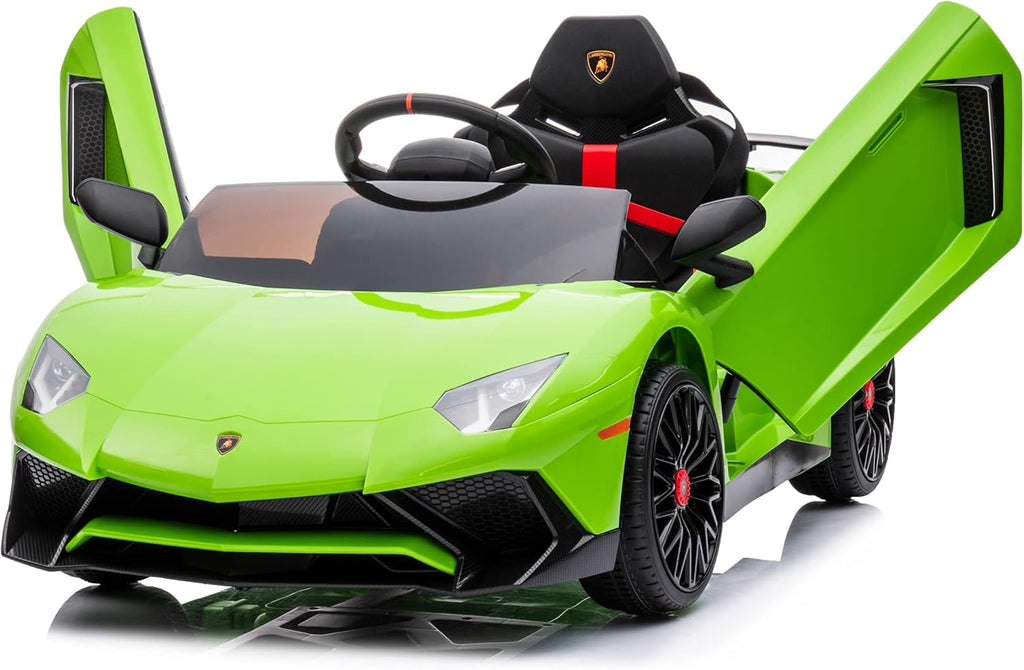 12V Licensed Lamborghini Aventador Battery Powered Sports Car Toy - Black U84267