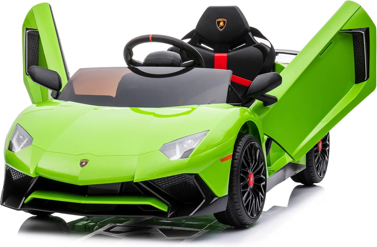 12V Licensed Lamborghini Aventador Battery Powered Sports Car Toy - Black U84267