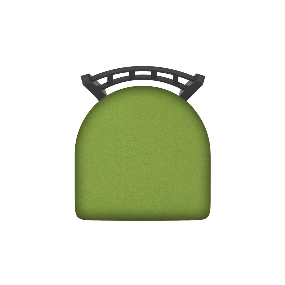 18 in. Chair with Pewter Finish & Green Seat F454