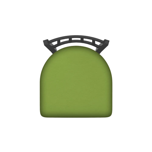 18 in. Chair with Pewter Finish & Green Seat F454