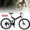 21 Speed Folding Mountain Bike Carbon Steel Adults Foldable Bicycle K618