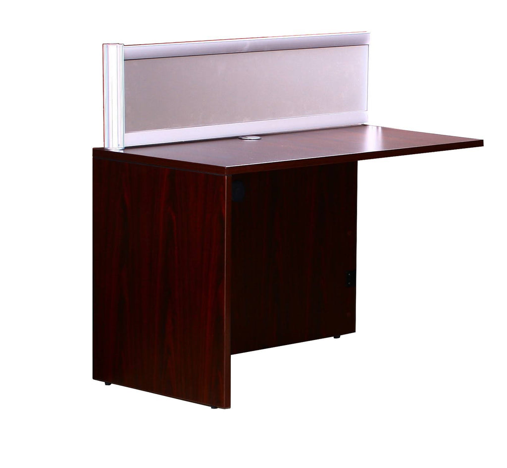Mahogany Plexiglass Reception Return N21474