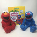 Elmo & Grover Plush & Book Bundle Set Soft 12" Stuffed X98474