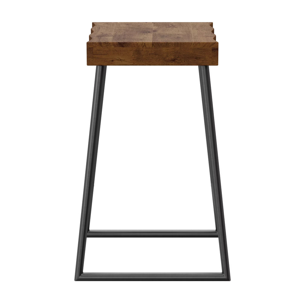 Natural Sheesham Wood Backless Counter Height Stool G653