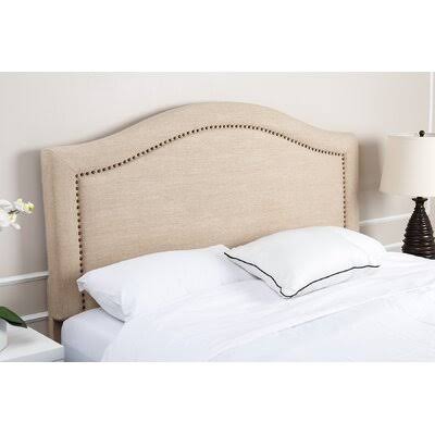 King Light Khaki Linen Upholstered Panel Headboard Z50290