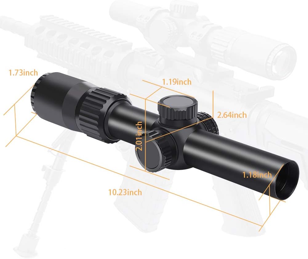 1-4x24 SFP Rifle Scope Red Illuminated Reticle Riflescopes Matte Black Z346964