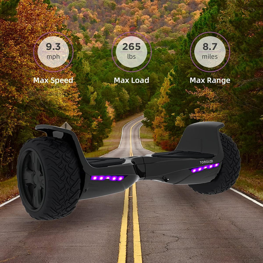 All Terrain 8.5In Self Balancing Hoverboard with Bluetooth Speakers and LED Lights H808791