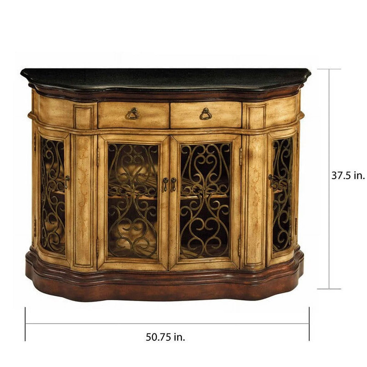 38 Inch 4-Door 2-Drawer Cabinet T7799