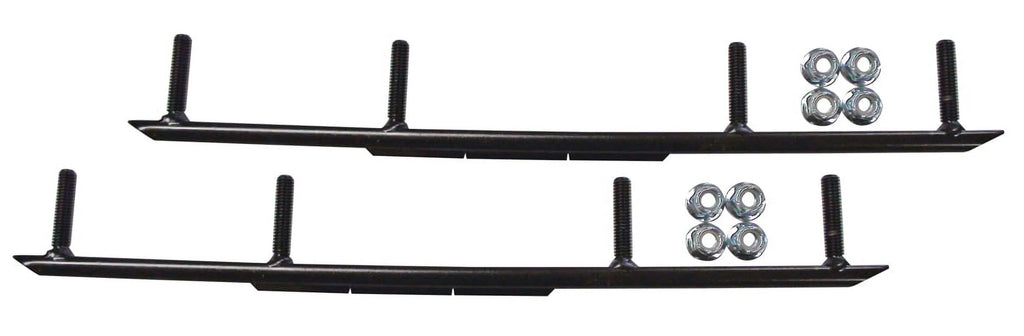 Orange MTX Snowmobile Skis with 6" Round Bars Complete Kit C703