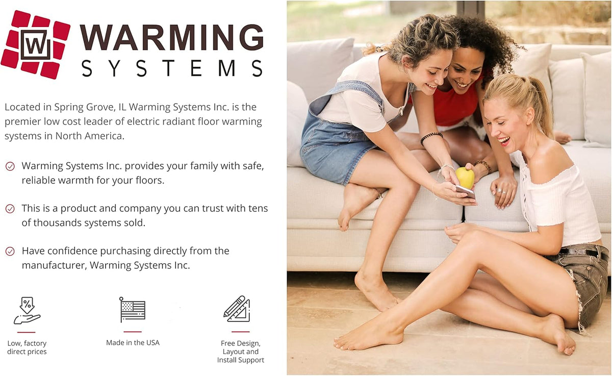 120 V Electric Radiant Floor Heating Cable with Programmable Thermostat X1932
