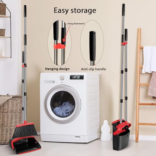 11.8" Broom and Dustpan Set with Extendable Handle B3799