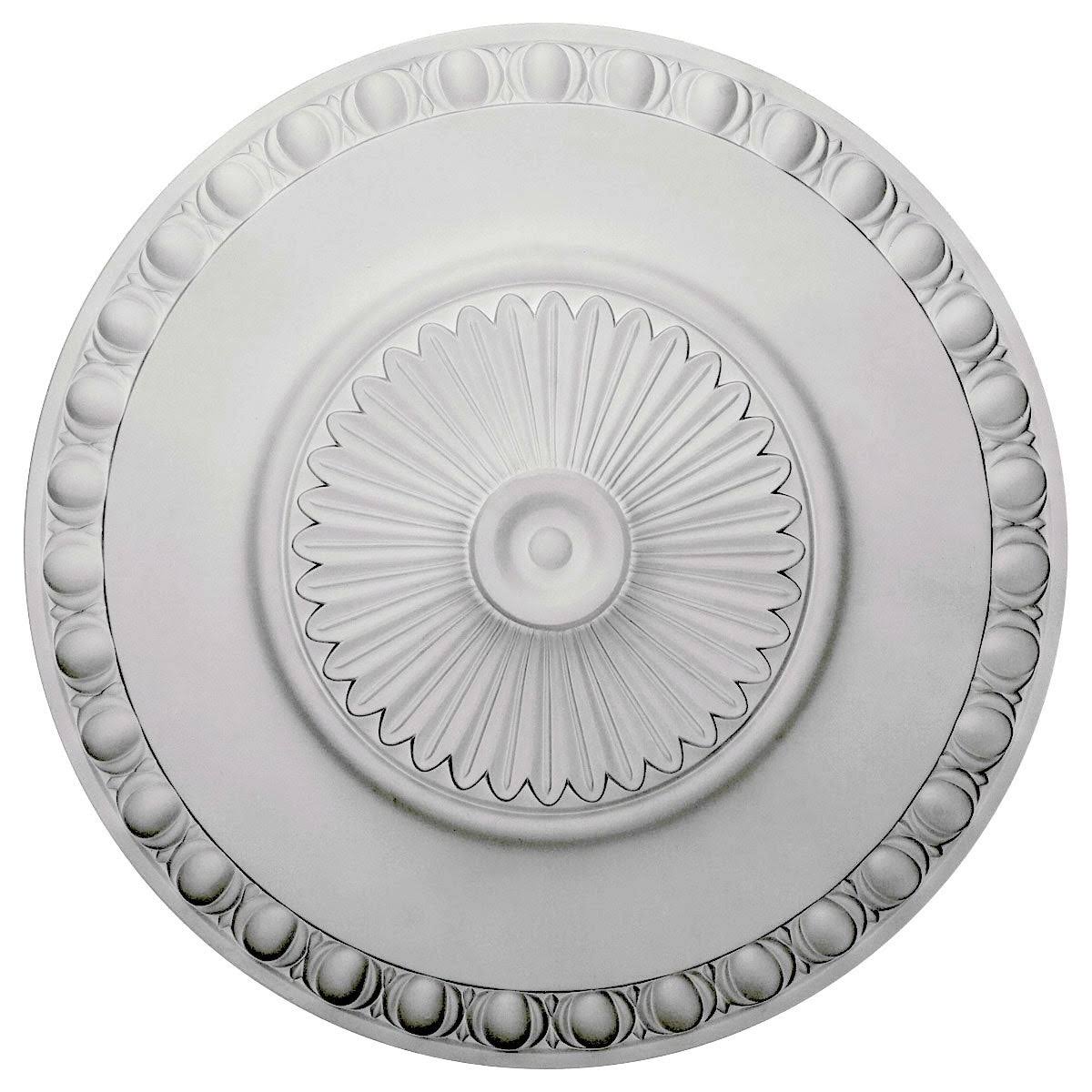 23 1/2x22OD x 3 1/4x22P Hand-Painted Walnut Ceiling Medallion B915