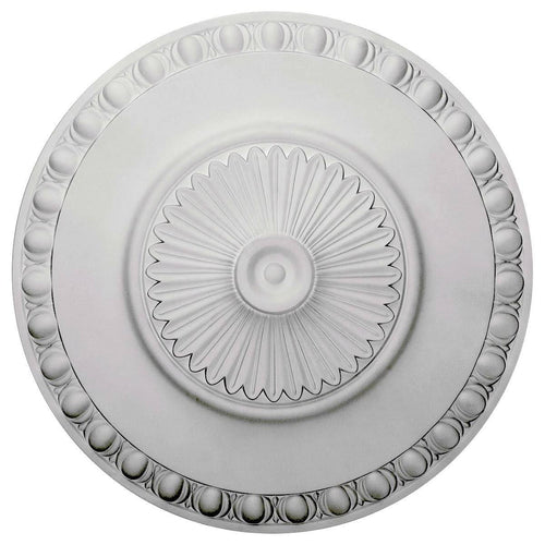 23 1/2x22OD x 3 1/4x22P Hand-Painted Walnut Ceiling Medallion B915