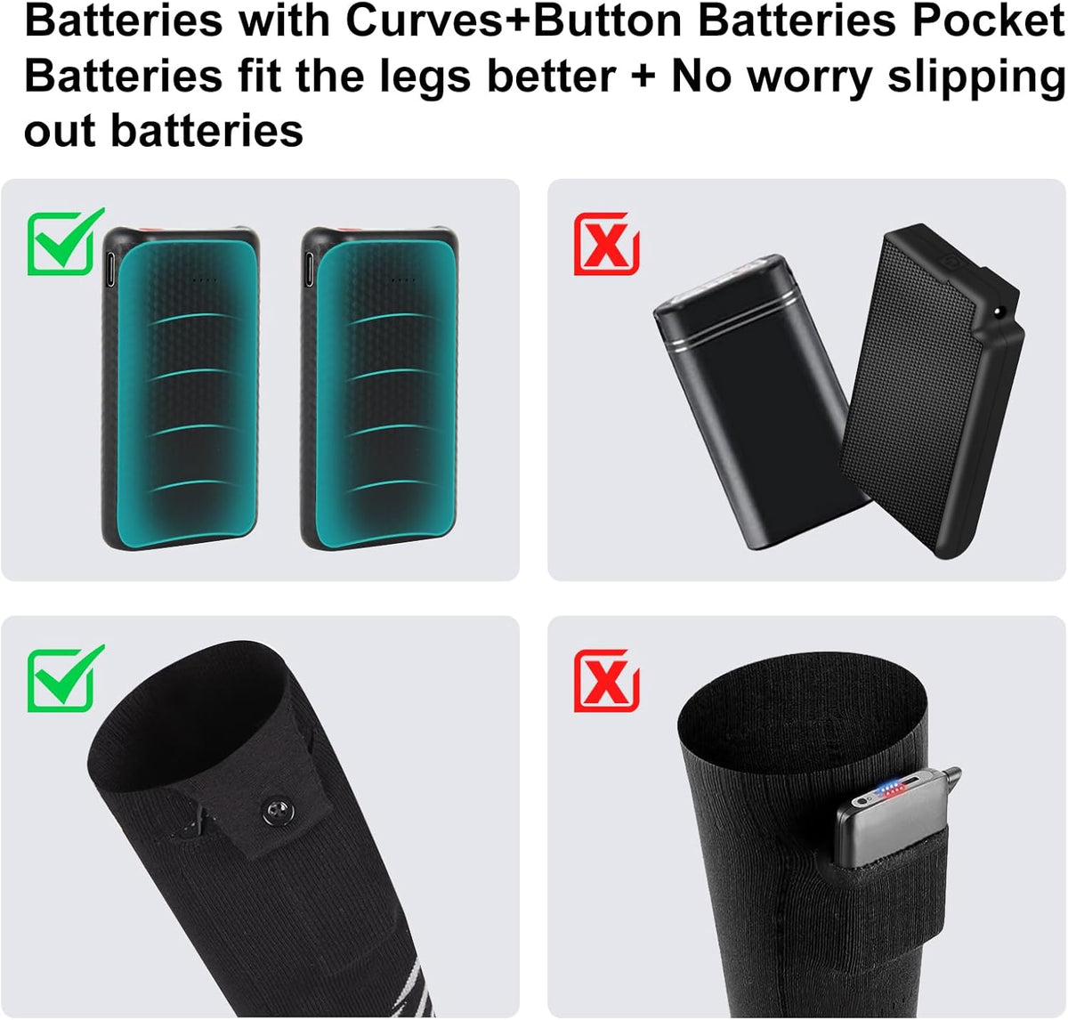 Rechargeable Heated Socks with 4500mAh Battery 3 Adjustable Temperature I85185