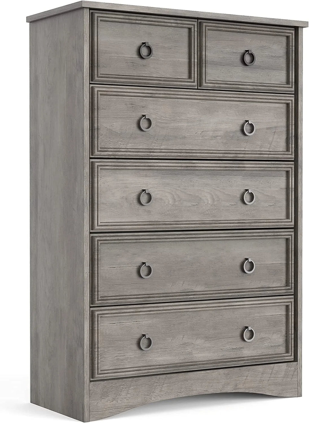Gray 6 Drawer Wood Dresser G996