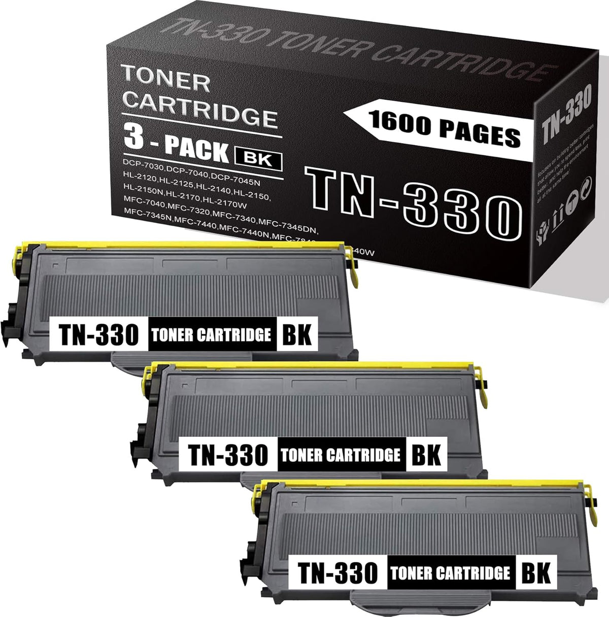 3 Pack Black Toner Cartridge V9804