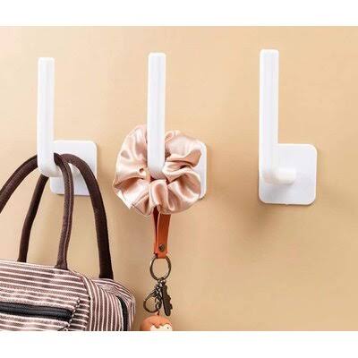 White 12 Pack Self Adhesive Hooks V876832