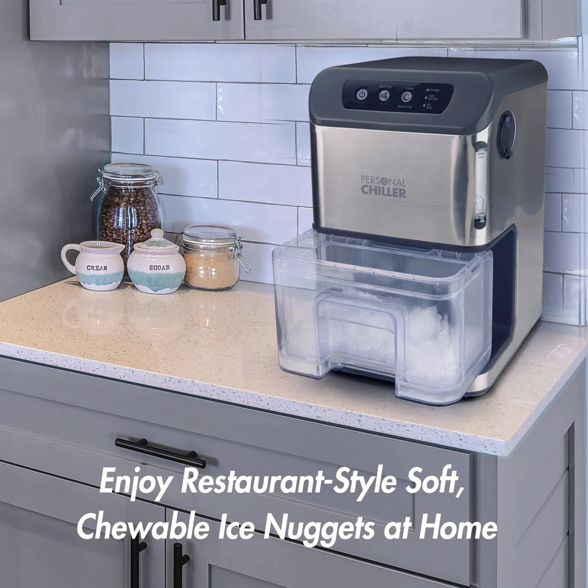 Portable Countertop Ice Maker, Stainless Steel A45061