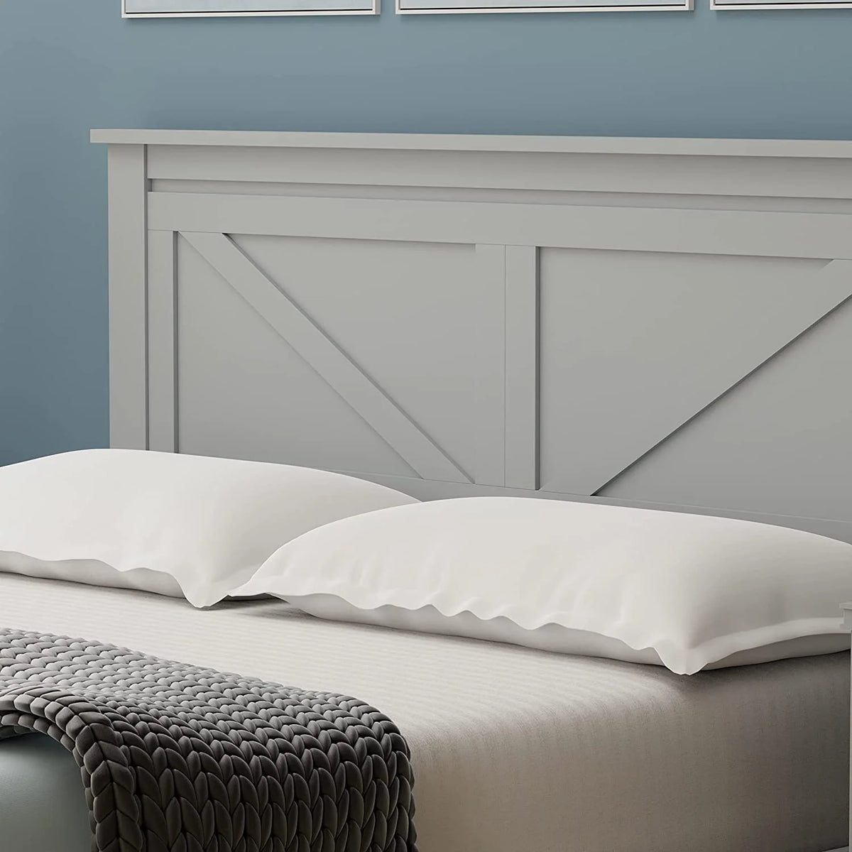 Queen Solid Wood Platform Bed Y41614
