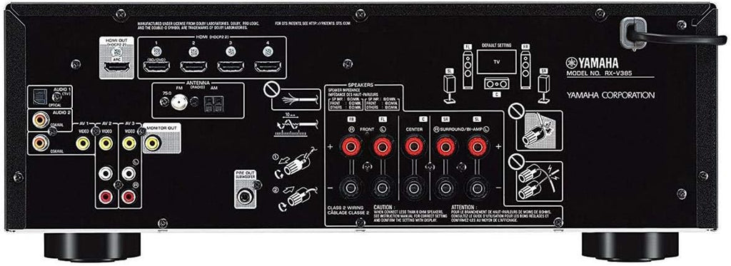 Black 5.0 Home Theater System with Floorstanding Speaker, Center Channel Speaker, Bookshelf Speaker and 5.1-Channel Receiver A762