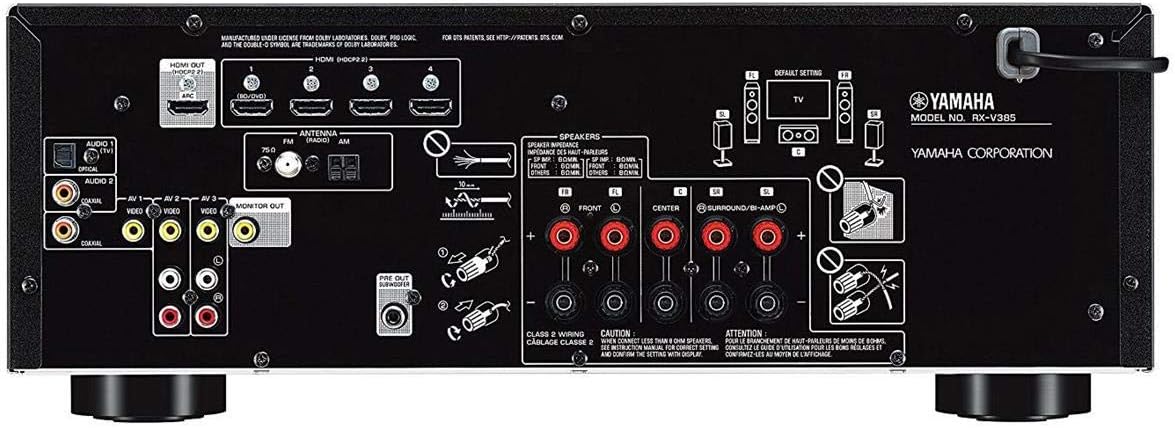 Black 5.0 Home Theater System with Floorstanding Speaker, Center Channel Speaker, Bookshelf Speaker and 5.1-Channel Receiver A762