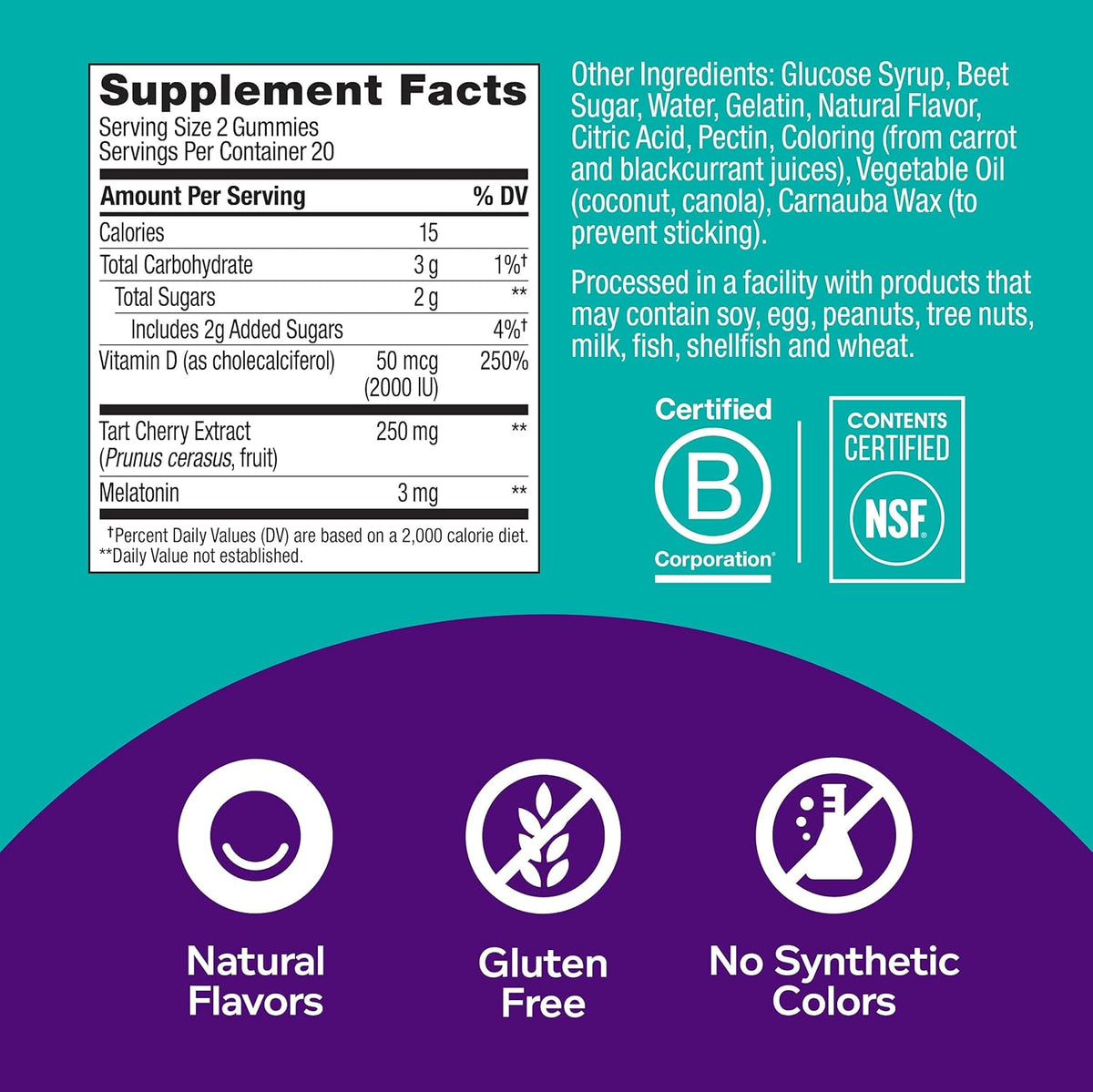 3mg Melatonin Tart Cherry Men's Multivitamin Gummy V425