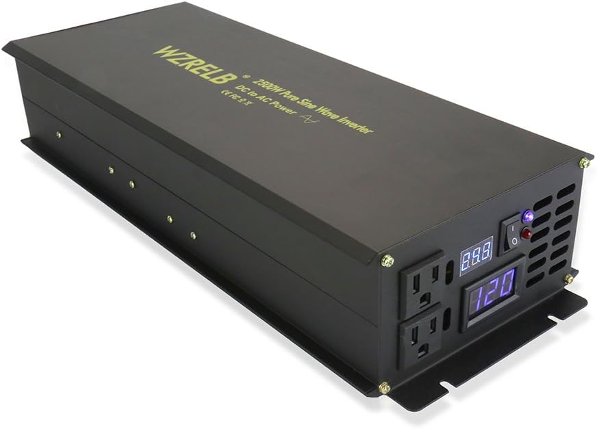 2500W Pure Sine Wave Solar Power Inverter 24V DC to 120V AC Y7589