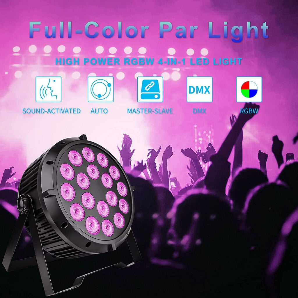 18x8W RGBW LED Stage Lights 6 Packs F645920