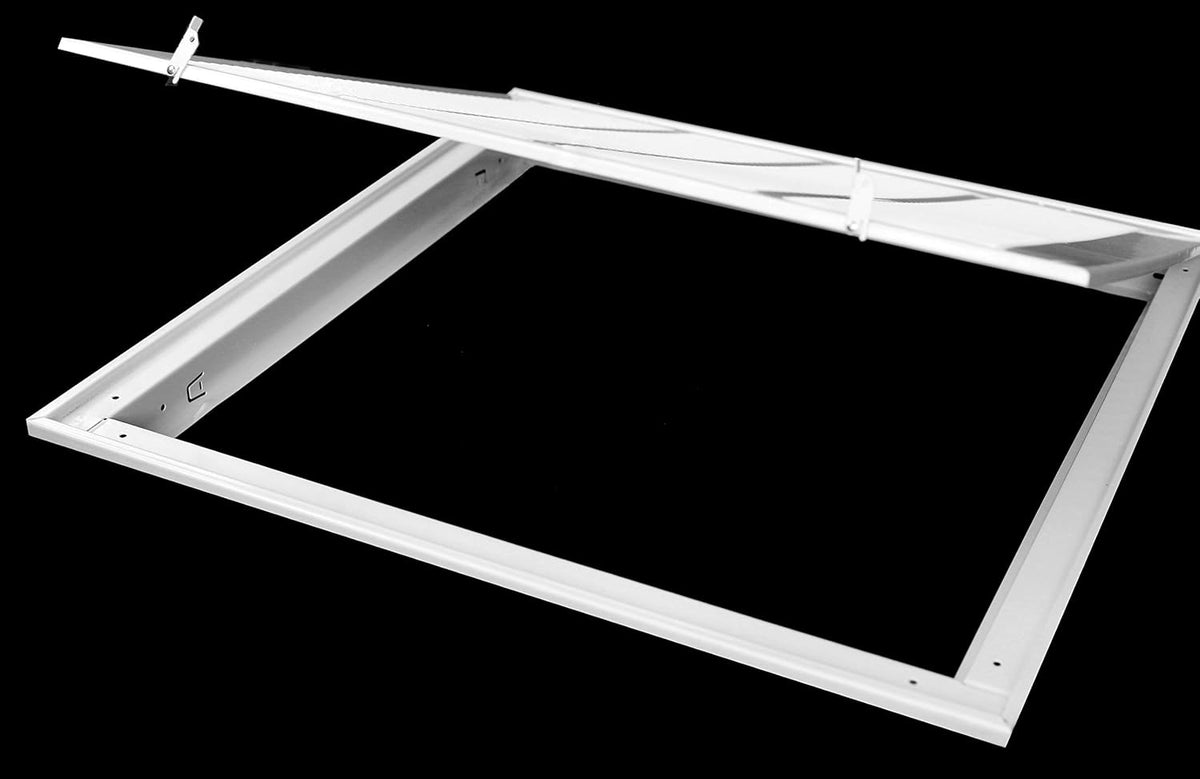 Steel Return Air Filter Grille for 1" Filter - Fixed Hinged - White E78546