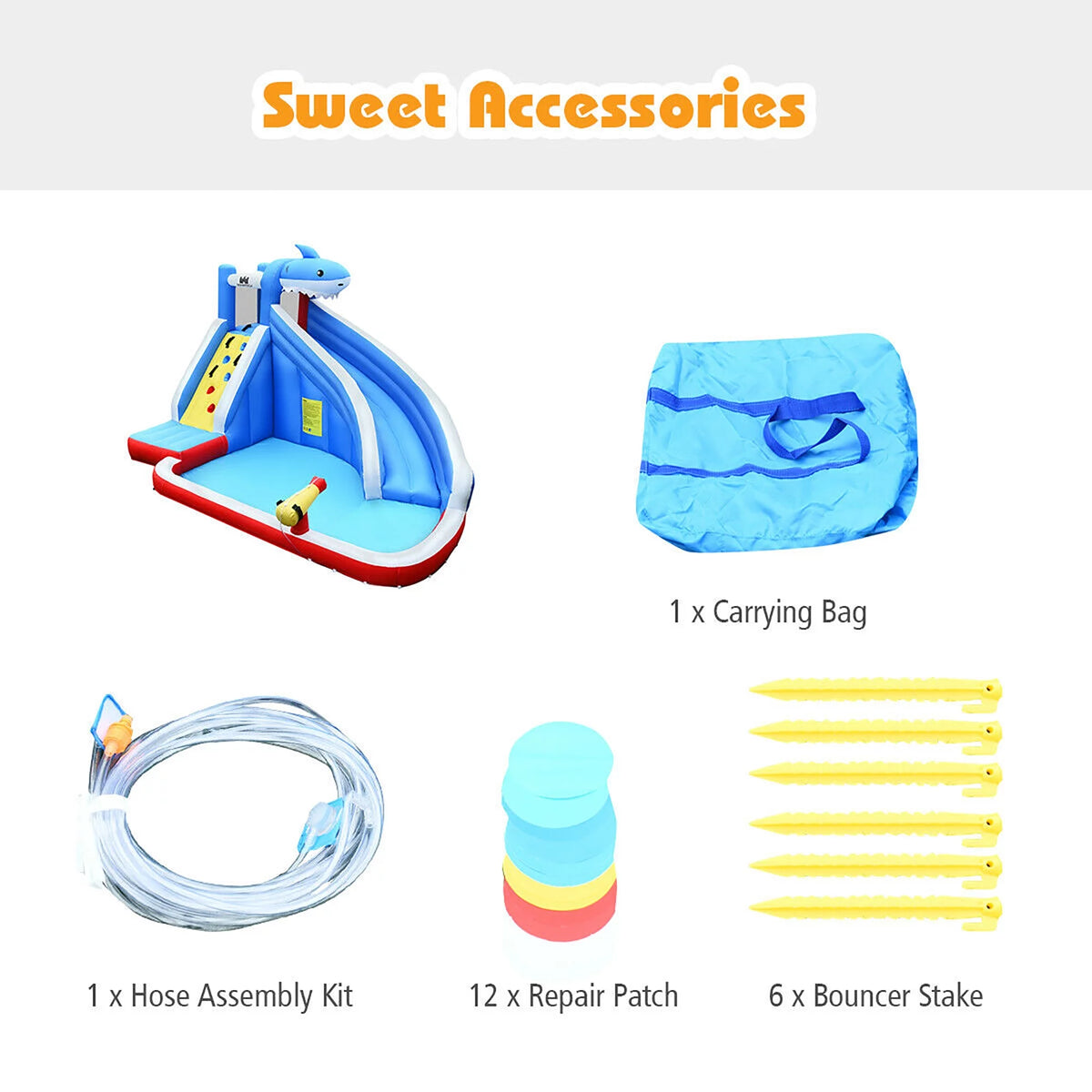 Inflatable Water Slide Bounce House Castle Splash Water Pool Y187650