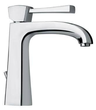 Chrome Single Hole Low-Arc Bathroom Faucet H93308