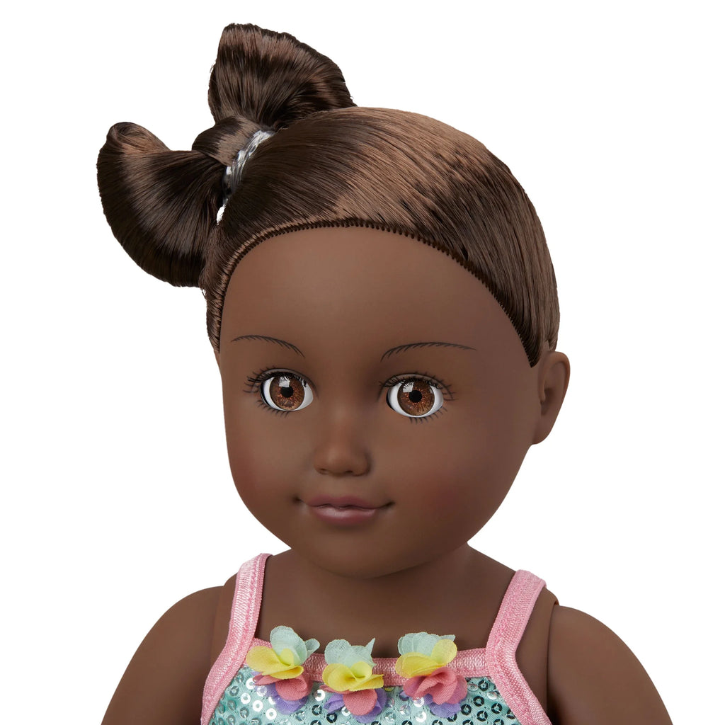 18 inch Posable Doll with Brown Eyes D712001