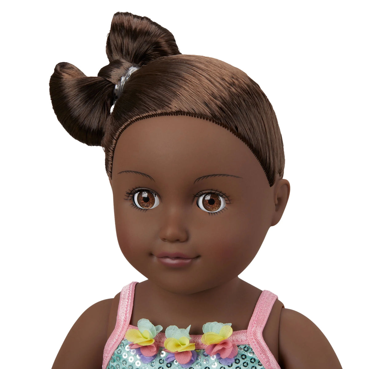 18 inch Posable Doll with Brown Eyes D712001