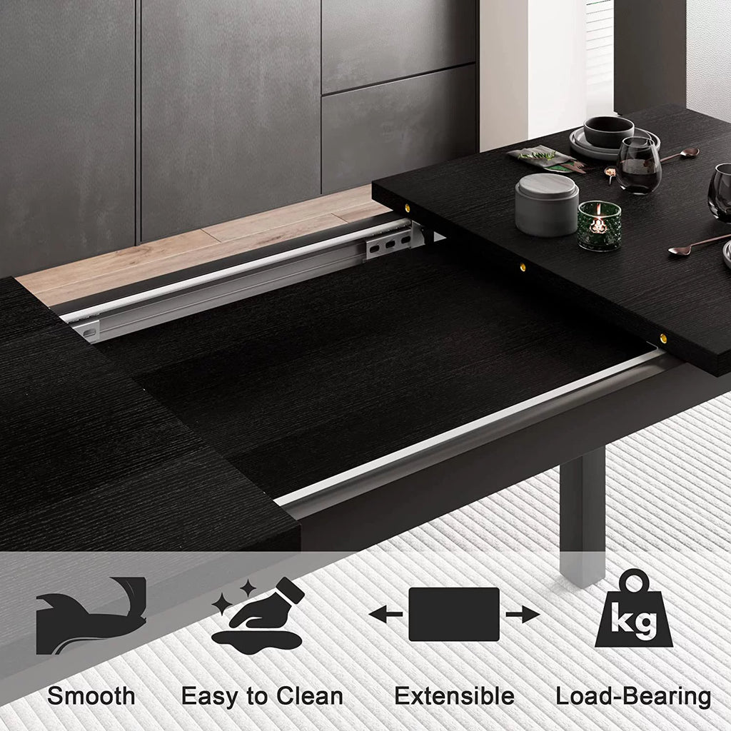 Space Saving Extendable Dining Table Set with Benches I7132