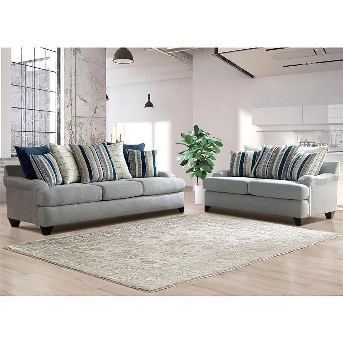 Chenille 2-Piece Sofa Set Z761