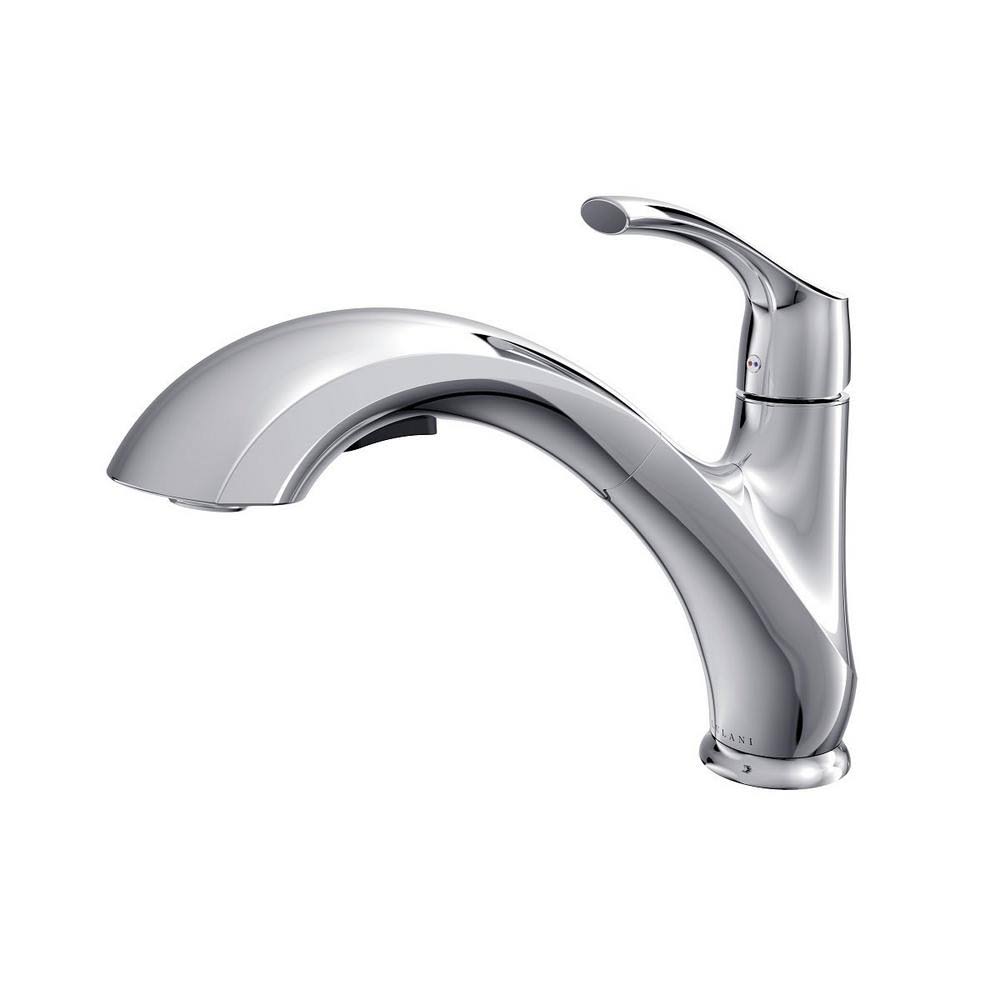 Single-Handle Pull-Out Sprayer Kitchen Faucet in Chrome Finish P9783