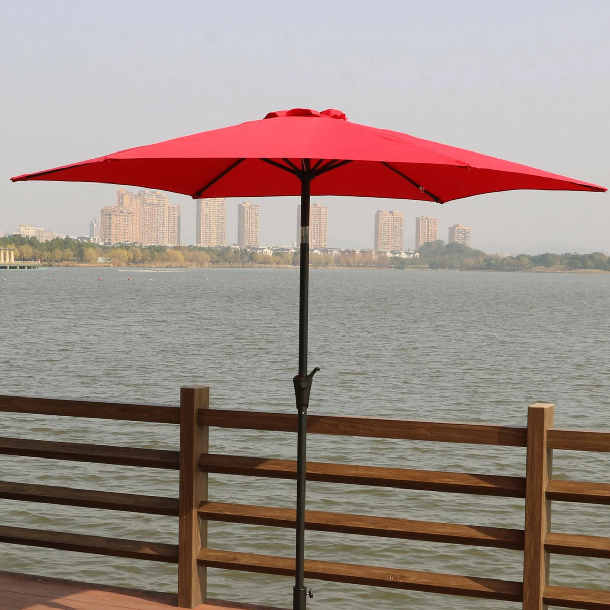 Red 9' Pole Umbrella with Carry Bag Y135324