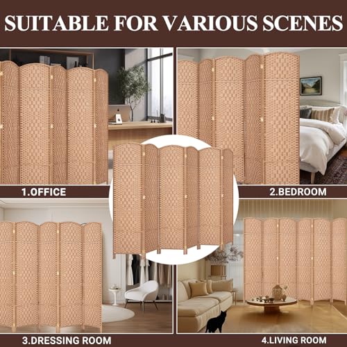 6 Panel 6ft Folding Privacy Screen D9632