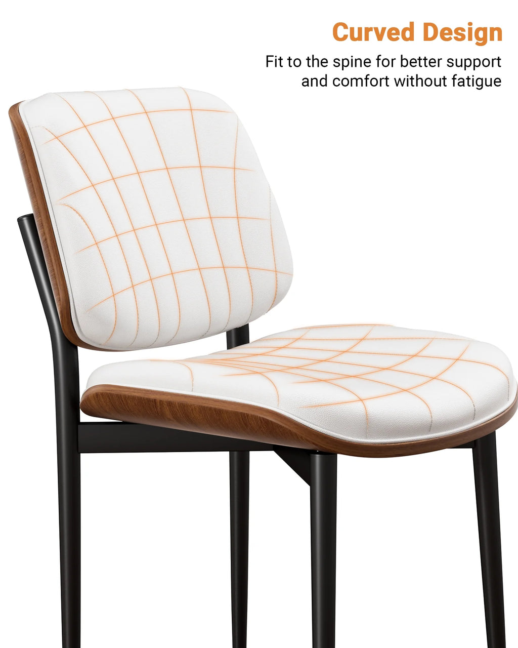 White Set of 6 Faux Leather Dining Chairs X710267