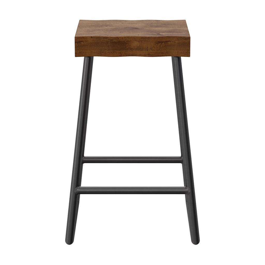 Natural Sheesham Wood Backless Counter Height Stool G653