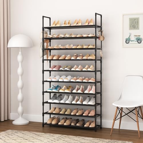 10 Tiers 50 Pairs Metal Shoe Rack Q858
