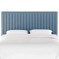 Light Blue Velvet Twin Headboard Y957