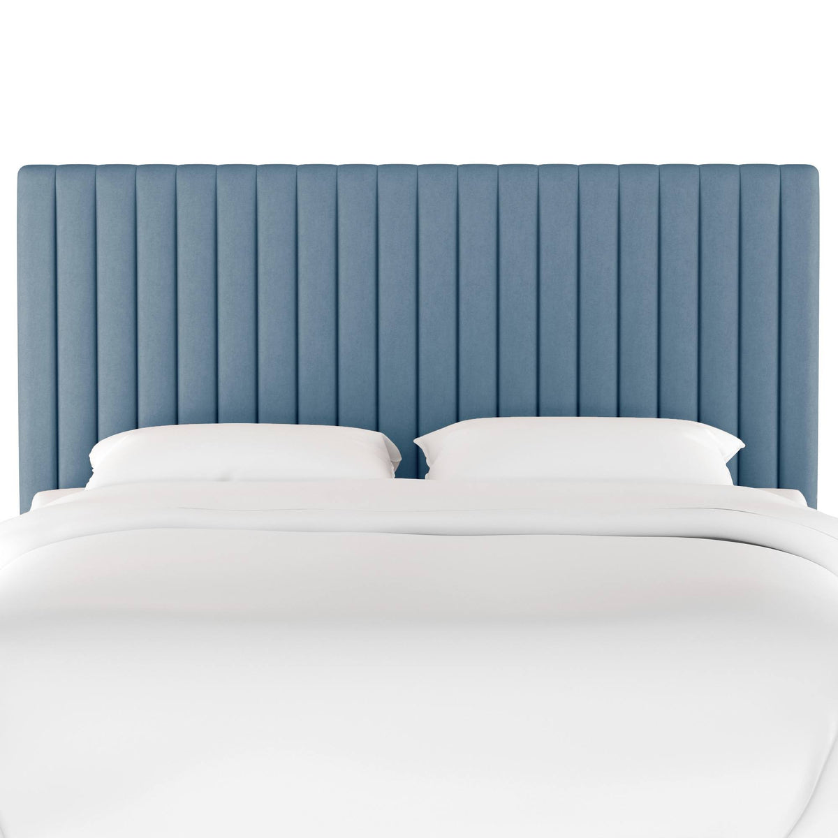 Light Blue Velvet Twin Headboard Y957