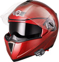 Full Face Bluetooth Motorcycle Helmet Flip Up Modular Helmet Dual Visors L88768