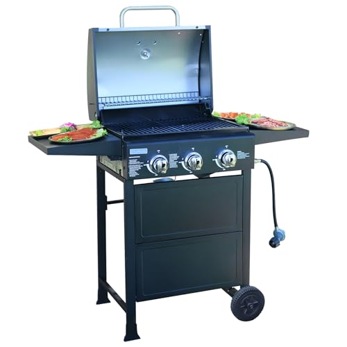 3 Burner Propane Gas Grill with Thermometer Y432