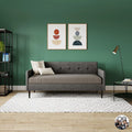 Gray Linen Twin Size Upholstered Daybed D15216